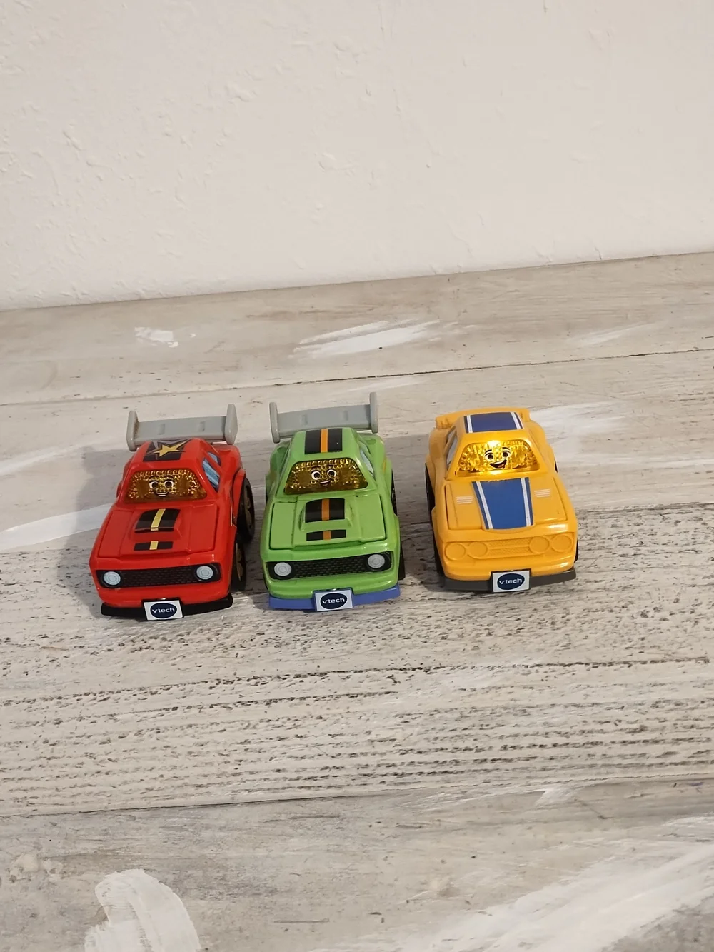 VTech Go Go Smart Wheels Revved Up Blue & Red Race Car Lot Of 3 very good